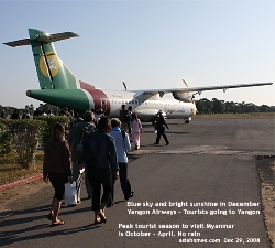 Bagan Domestic Airport. Yangon Airways. Going to Yangon. Asiahomes Travel Agency