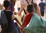 Angkor Wat kids, Cambodia. Bags of used canned drinks. Toa Payoh Vets