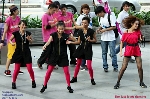 Energetic street performancers. Passion. Singapore Orchard Road. March 2010. Saturday.  Toa Payoh Vets