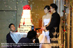 A romantic wedding dinner with many attributes and promises, singapore, toapayohvets