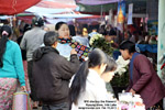 Myanmar scenes, market, Lake Inle, Nyaung shwe flower vendor designtravel pte ltd - singapore